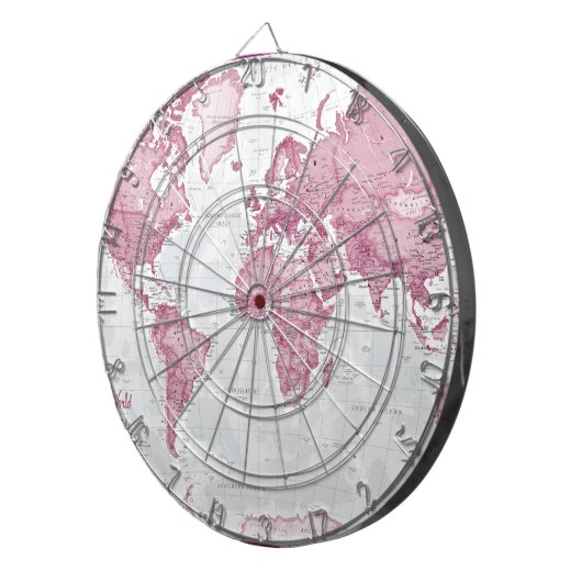 Cible De Fléchettes Le monde est art - rose (Devant droit)