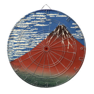 Cible De Fléchettes Le Mont Fuji par temps clair (Fuji Rouge) (Hokusai