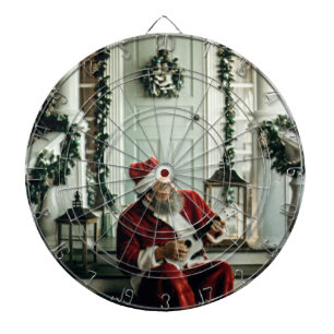 Cible De Fléchettes Le Père Noël joue de la musique