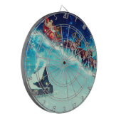 Cible De Fléchettes Le Père Noël vole avec un renne (Devant gauche)