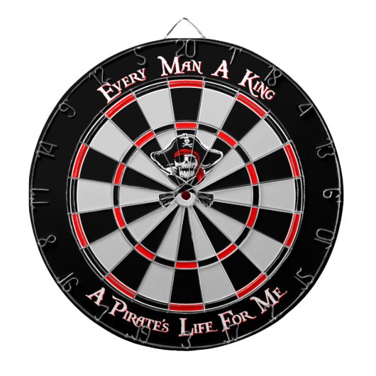 Cible De Fléchettes Le Roi Dartboard de pirate (Devant)