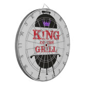 Cible De Fléchettes Le Roi Du Grill, Noir Violet Couronne Rouge (Devant gauche)