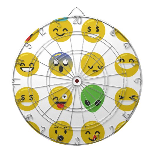Cible De Fléchettes Le visage heureux d'Emoji (Devant)