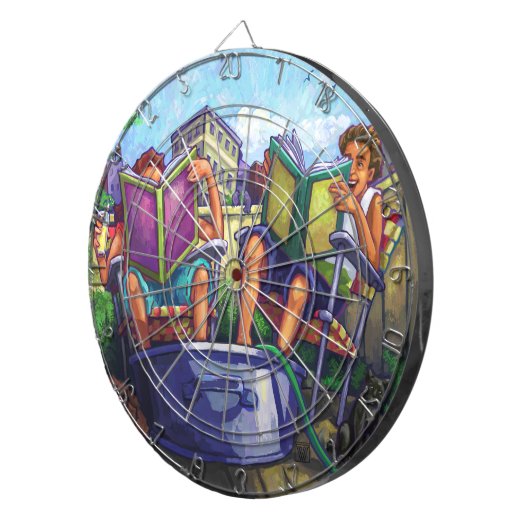 Cible De Fléchettes Lecture en été (Devant droit)