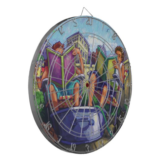 Cible De Fléchettes Lecture en été (Devant gauche)