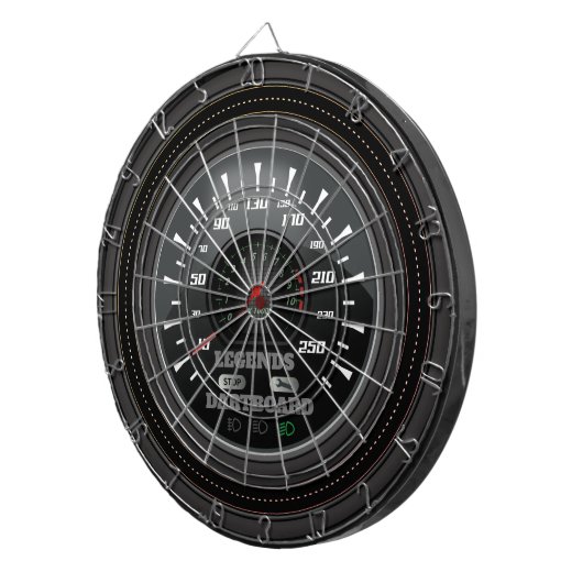 Cible De Fléchettes Légendes personnalisées Dartboard Speedometer Edit (Devant droit)