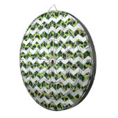 Cible De Fléchettes Leopard Chevron noir et vert (Devant droit)