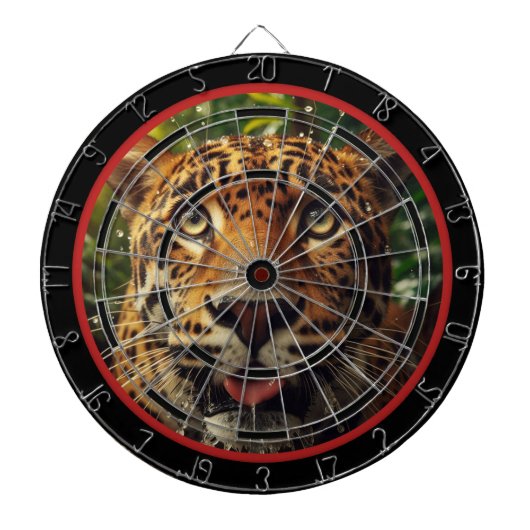 Cible De Fléchettes Léopard Startes en pleine jungle (Devant)