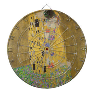 Cible De Fléchettes Les Amants enlacés par Gustav Klimt