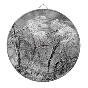 Cible De Fléchettes les arbres portent l'hiver