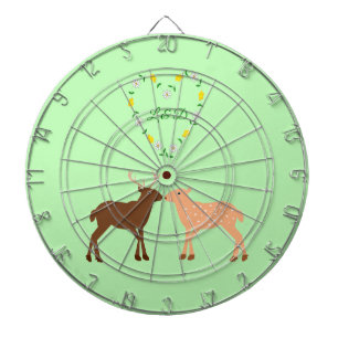 Cible De Fléchettes Les Deux et Daisy Heart Custom