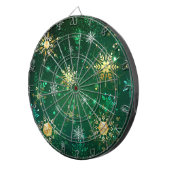 Cible De Fléchettes Les flocons dorés de Noël sur l'Arrière - plan ver (Devant droit)