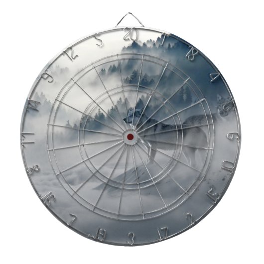 Cible De Fléchettes Les loups dans un paysage hivernal (Devant)