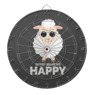 Cible De Fléchettes Les moutons me rendent heureux