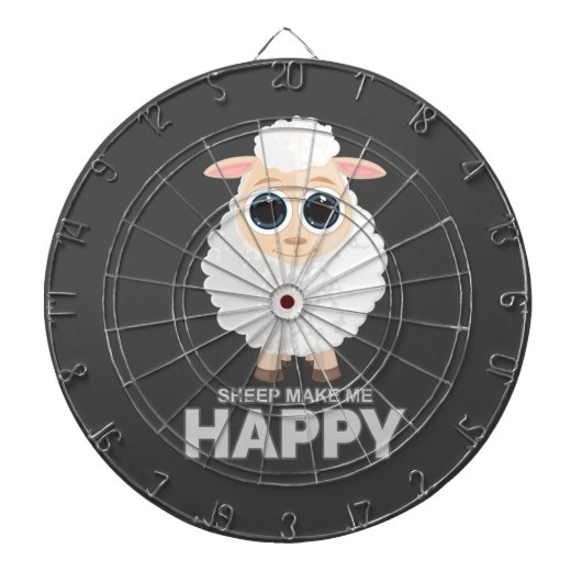 Cible De Fléchettes Les moutons me rendent heureux (Devant)