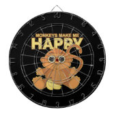 Cible De Fléchettes Les singes Me Rendent Heureux (Devant)