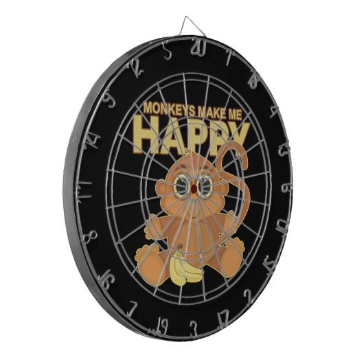 Cible De Fléchettes Les singes Me Rendent Heureux (Devant gauche)