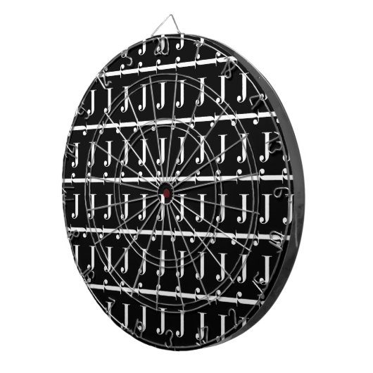 CIBLE DE FLÉCHETTES LETTRE INITIALE MOYENNE J (Devant droit)