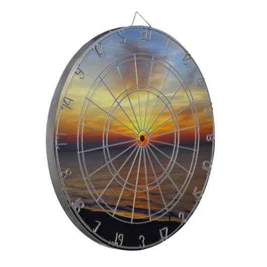 Cible De Fléchettes Lever du soleil sur la plage (Devant gauche)