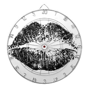 Cible De Fléchettes Lèvres noires de parties scintillantes