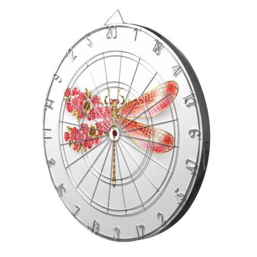 Cible De Fléchettes libellule de fleurs avec sakura de bijoux (Devant droit)