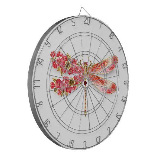 Cible De Fléchettes libellule de fleurs avec sakura de bijoux (Devant gauche)