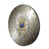 Cible De Fléchettes Ligne bleue mince (Devant droit)