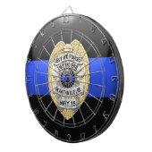 Cible De Fléchettes Ligne bleue mince (Devant droit)