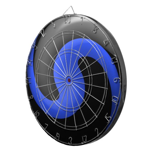 Cible De Fléchettes Ligne bleue mince (Devant droit)