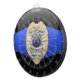 Cible De Fléchettes Ligne bleue mince (Devant droit)