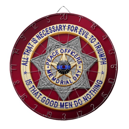 Cible De Fléchettes Ligne bleue mince (Devant)