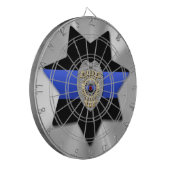 Cible De Fléchettes Ligne bleue mince (Devant gauche)