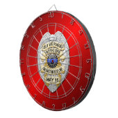 Cible De Fléchettes Ligne bleue mince (Devant droit)