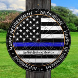 Cible De Fléchettes Ligne Bleue Mince & Police américaine du Drapeau /<br><div class="desc">Tableau de bord : Ligne Bleue Mince et Drapeau Américain (USA) - thème de l'application / police - amour mon pays,  patriotes / fans de sport</div>