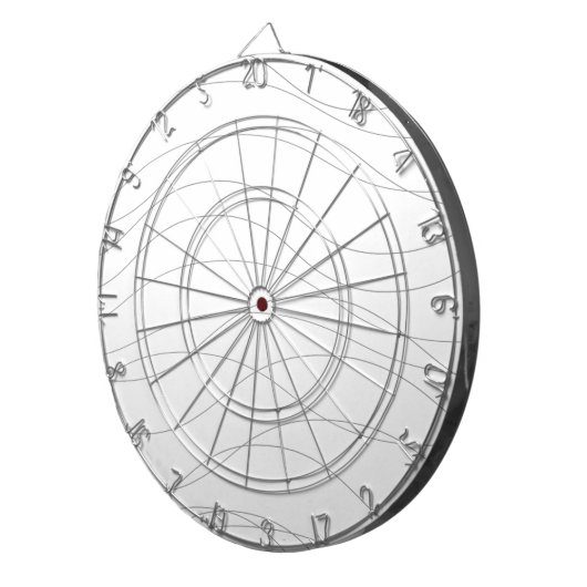 Cible De Fléchettes Lignes graphiques ondulées modernes, simples, chic (Devant droit)