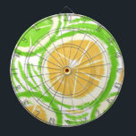 Cible De Fléchettes Lime de citron Léonade Swirl Tie Dye<br><div class="desc">Tie Dye Lemon Motif</div>