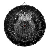 Cible De Fléchettes Lion Starlight avec monogramme Couronne noir (Devant)