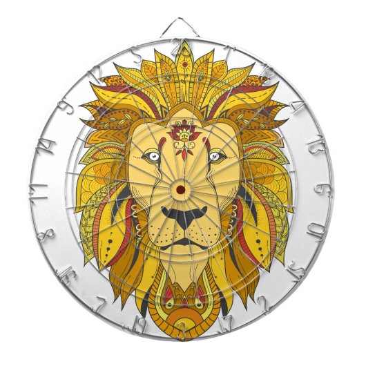 Cible de fléchettes Lion Tribal