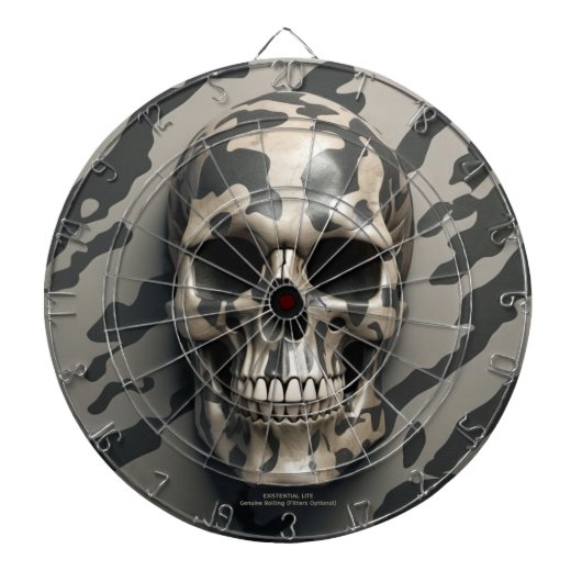Cible De Fléchettes LITE Memento Mori Camo Skull (Devant)
