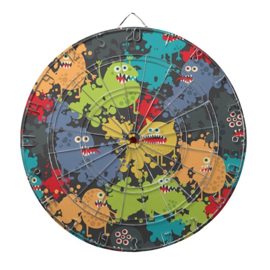 Cible De Fléchettes Little cute funny monsters (Devant)