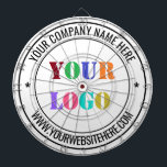Cible De Fléchettes Logo de l'entreprise personnalisée et cadeau de Ci<br><div class="desc">Couleurs et polices personnalisées - Concevez vos propres tableaux de bord avec simple personnalisation de votre entreprise Logo et nom Site Web ou texte personnalisé Design professionnel Promotionnel Cible de flechettes / Cadeau - Ajouter votre logo - Image ou photo - QR Code / Nom - Entreprise / Site Web...</div>