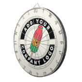 Cible De Fléchettes Logo d'entreprise personnalisé (Devant droit)