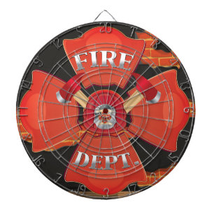 Cible De Fléchettes Logo des pompiers