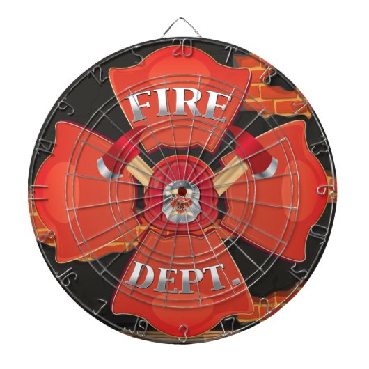 Cible De Fléchettes Logo des pompiers (Devant)