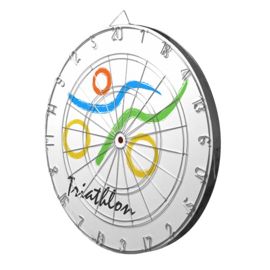 Cible De Fléchettes Logo du triathlon (Devant droit)