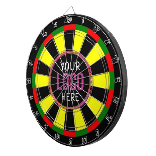 Cible De Fléchettes Logo Entreprise Marquée (Devant droit)