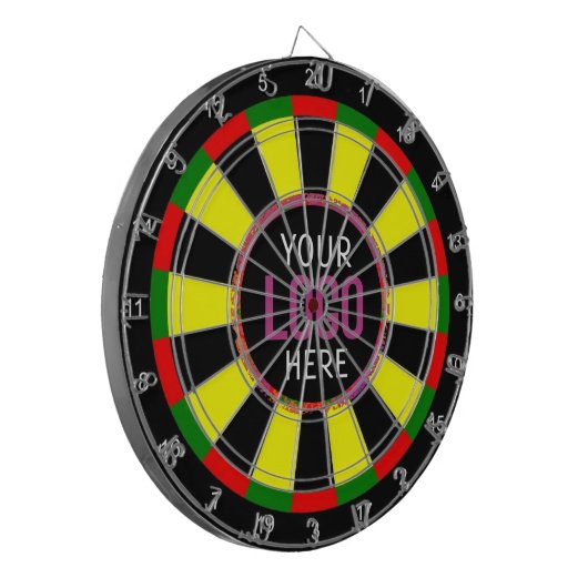 Cible De Fléchettes Logo Entreprise Marquée (Devant gauche)