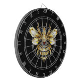 Cible De Fléchettes Logo Faux Gold Foil Bee Polygonal sur Noir (Devant gauche)