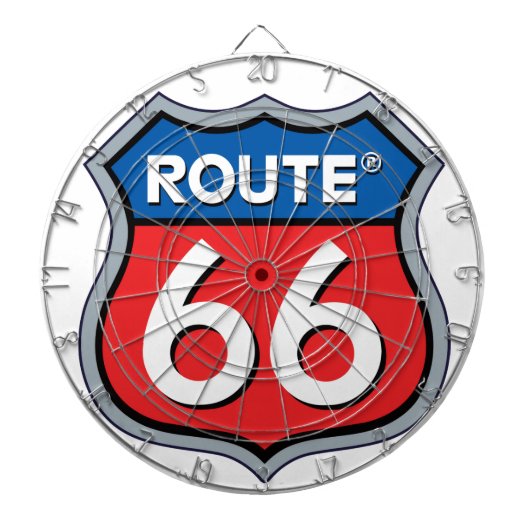 Cible De Fléchettes Logo Route 66 (Devant)