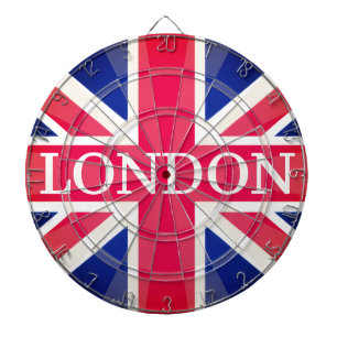 Cible De Fléchettes LONDRES Drapeau de style vintage Union Jack couleu